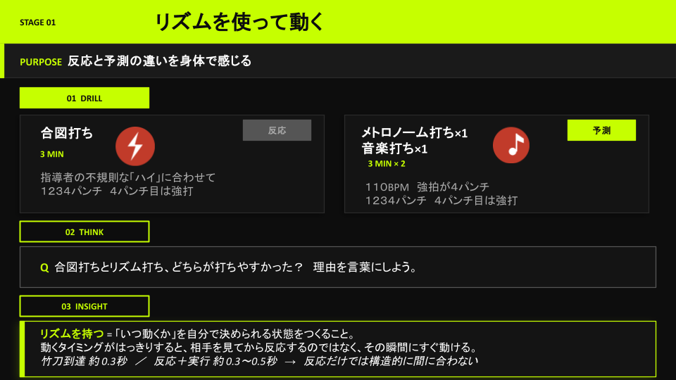 STAGE01 リズムを使って動く(PDF p.4)